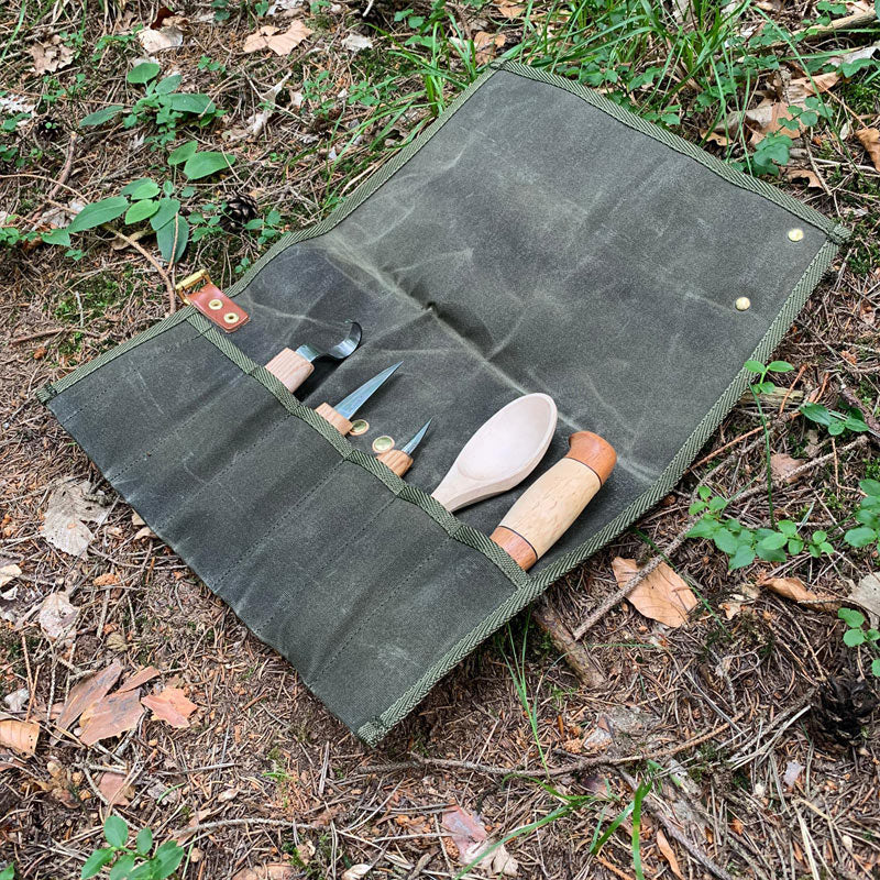 13557 3 obal na noze jubo bushcraft waxed wrap zeleny
