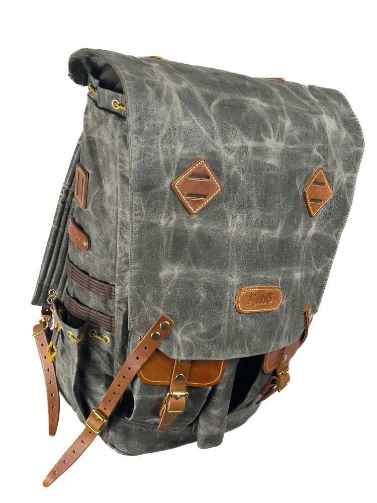 Batoh JUBÖ Bushcraft WAXED RukSak- zelený