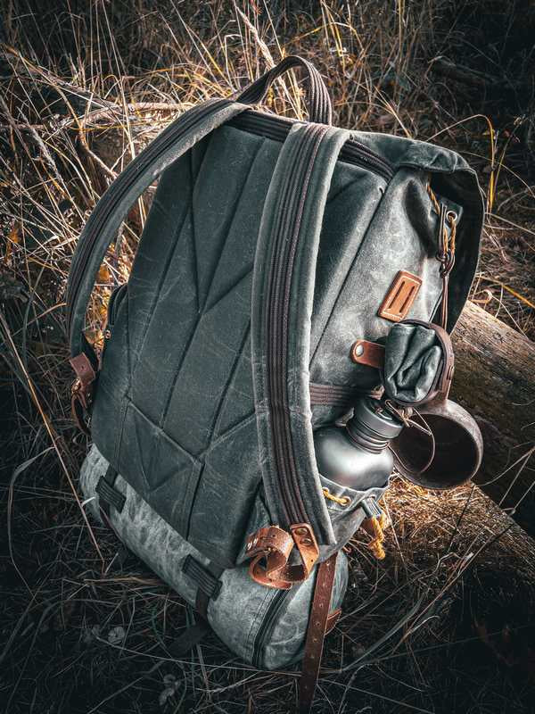 22383 4 batoh jubo bushcraft waxed ruksak zeleny