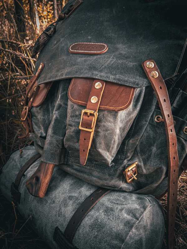 22383 6 batoh jubo bushcraft waxed ruksak zeleny