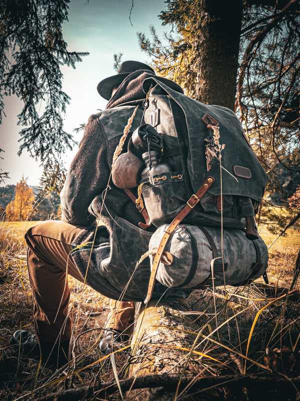 Přídavná kapsa JUBÖ Bushcraft Waxed BedRoll - zelená