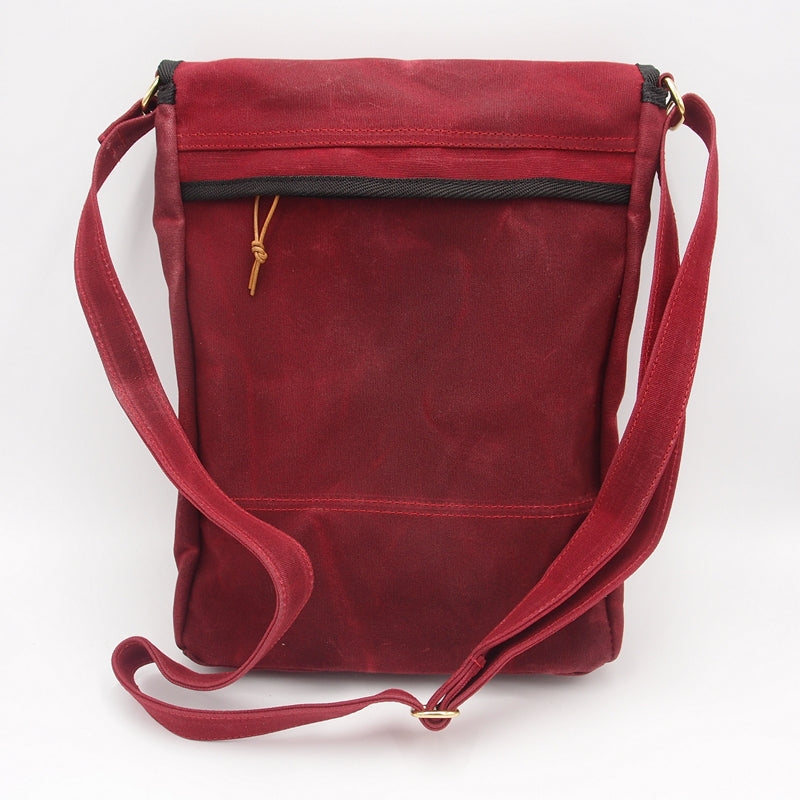 Taška přes rameno JUBÖ Bushcraft WAXED PocketBag - červená