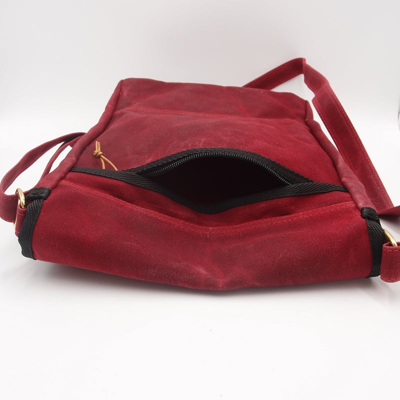 6847 4 taska pres rameno jubo bushcraft waxed pocketbag cervena
