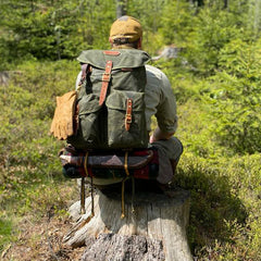13554 5 batoh jubo bushcraft vandrak waxed 45l zeleny