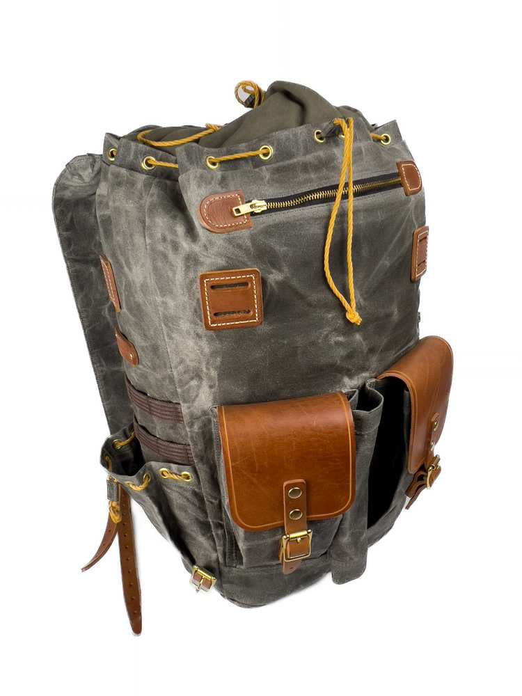 Batoh JUBÖ Bushcraft WAXED RukSak- zelený