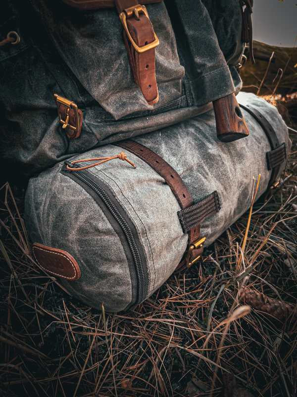 Přídavná kapsa JUBÖ Bushcraft Waxed BedRoll - písková
