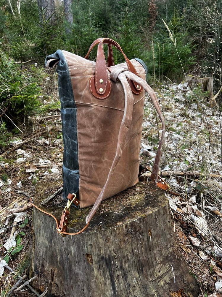 Ramena pro tašku RANEC JUBÖ Bushcraft WAXED - červená/písková
